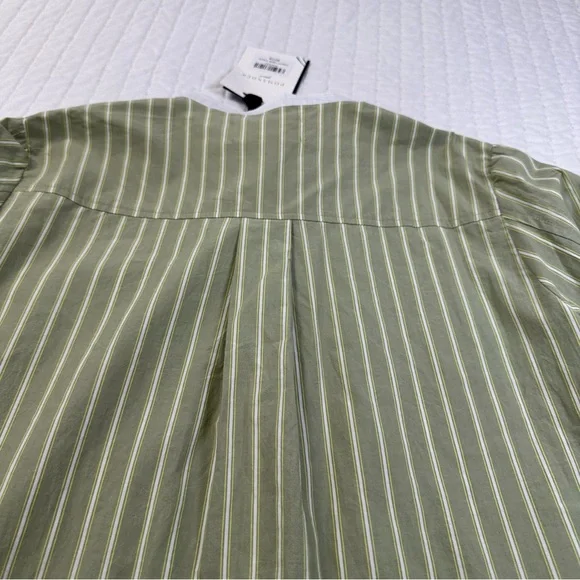 Tuckernuck Pomander Place Rohan Shirt Dress Green Striped Long Sleeves Pockets - Picture 16 of 16